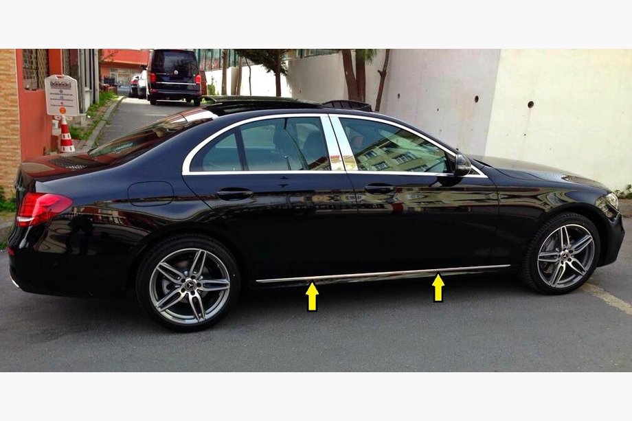 Mercedes E-klasse W213 2016–2023 Krom til dørliste, type 1 (4 stk., rustfrit stål) Image