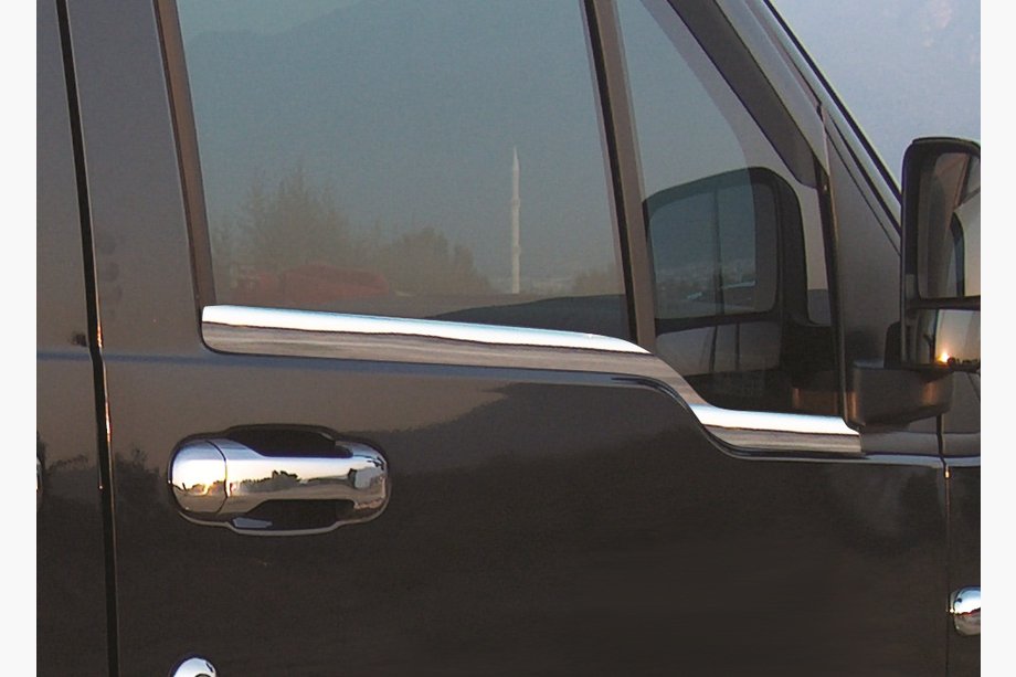 Ford Connect 2010–2013 Udvendige vindueslister (2 stk., rustfrit stål) Carmos - Tyrkisk stål Image