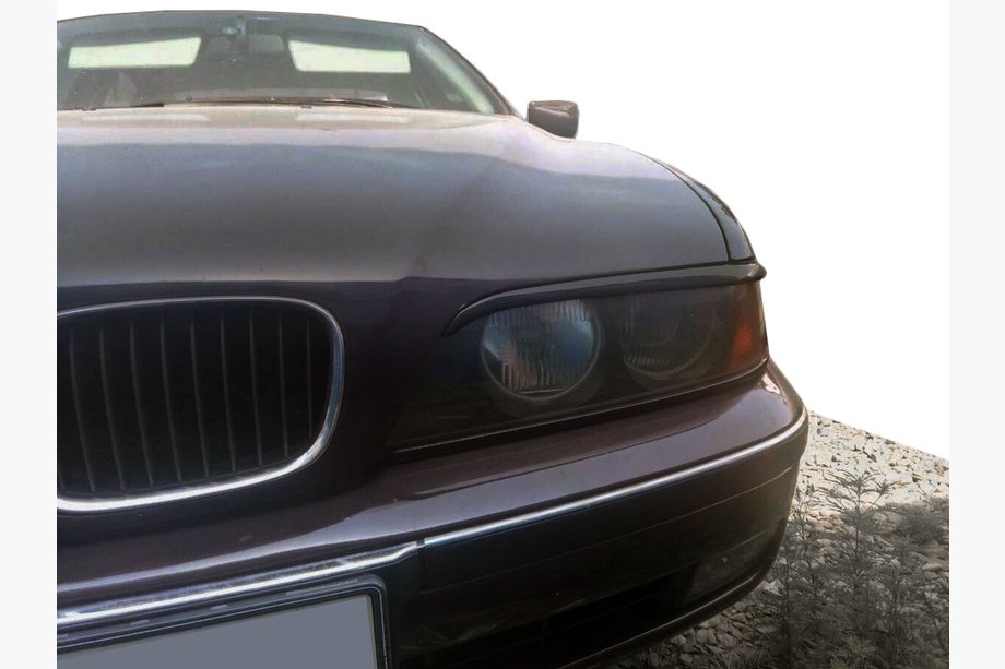 BMW 5-serie E39 1996–2003 Forlygteøjenlåg (2 stk., sort) Image