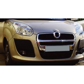 Kromlister til kølergrill (2010-2015, komplet, rustfrit stål) Fiat Doblo II 2010–2022 foto 1