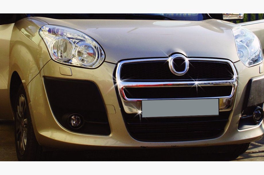 Fiat Doblo II 2010–2022 Kromlister til kølergrill (2010-2015, komplet, rustfrit stål) Image