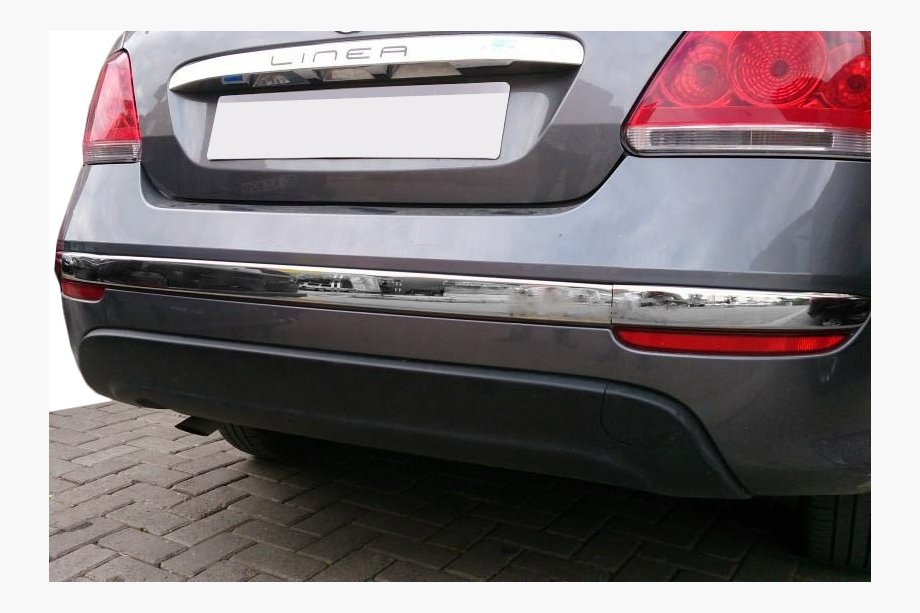 Fiat Linea 2006–2018 Krom pyntelister til bagkofangerens bagkant (2012↗, rustfrit stål, 3 stk.) Image
