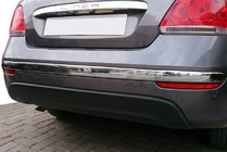 Fiat Linea 2006–2018 Krom pyntelister til bagkofangerens bagkant (2012↗, rustfrit stål, 3 stk.) foto 1