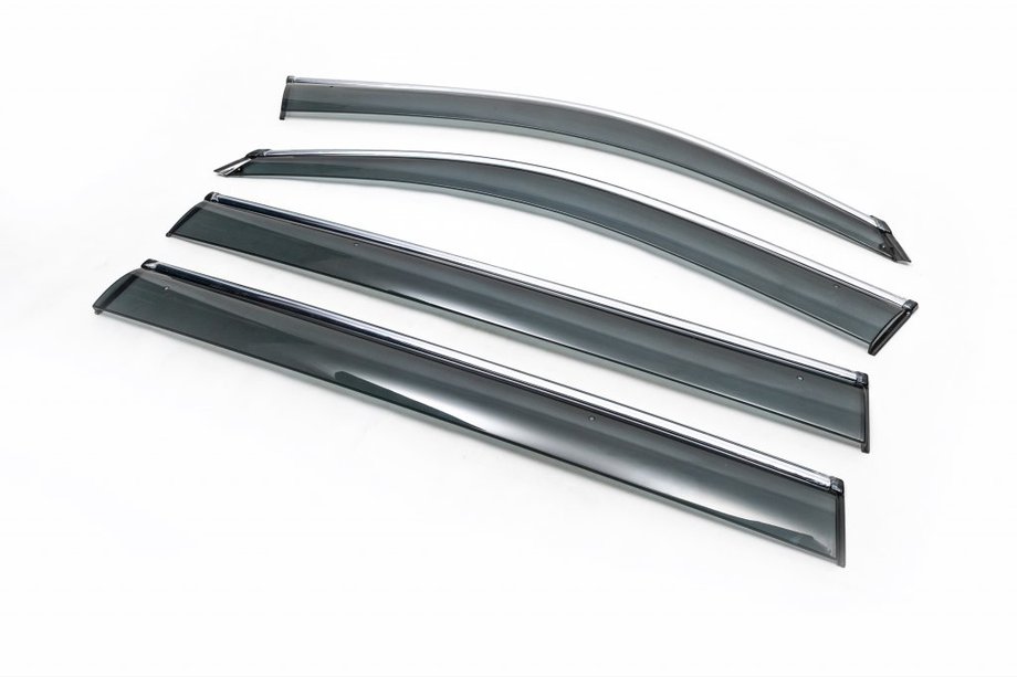 Mercedes GL/GLS class X166 2012–2019 Vindafvisere med kromliste (4 stk., HIC) Image