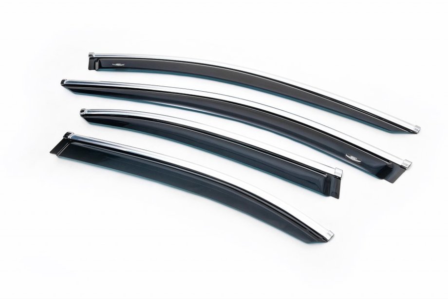 Mercedes E-klasse W213 2016–2023 Vindafvisere med kromliste SD (4 stk., HIC) Image