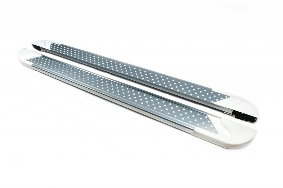 Volkswagen Caddy 2015–2020 Sidetrin Allmond White (2 stk., aluminium) Maxi hjulbase Image