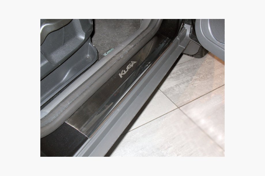 Ford Kuga 2008–2013 Dørtrinslister Nathaniko (4 stk., rustfrit stål) Premium - 3M dobbeltklæbende tape, 0,8 mm Image