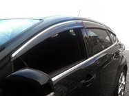 Ford Focus III 2011–2017 Vindafvisere til vinduer med krom (6 stk., Sunflex) Stationcar foto 1