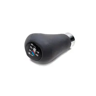 OEM gearknop (kunstlæder, sort glat) foto 1