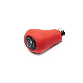 OEM gearknop (kunstlæder, rød glat)