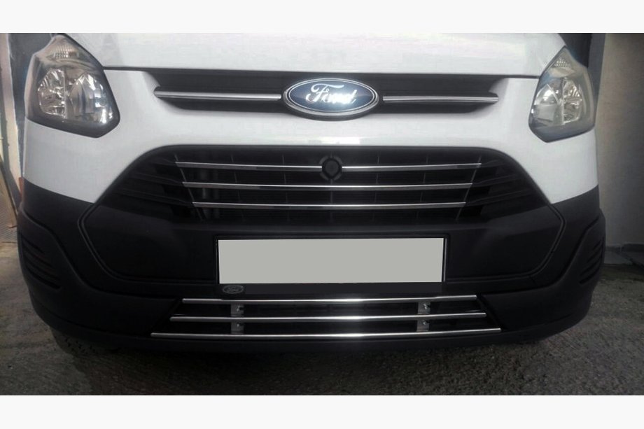 Ford Custom 2013–2022 Hel nedre grill 2013-2018 (rustfrit stål) Image