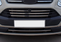 Ford Custom 2013–2022 Kromlister til kølergrill 2013-2018 (5 stk., rustfrit stål) OmsaLine - italiensk rustfrit stål foto 1