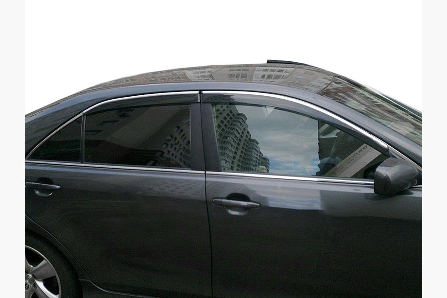 Toyota Camry 2006–2011 Vindafvisere med kromliste (4 stk, SIM) Image