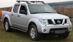 Nissan Navara 2006–2015 Vindafvisere til sideruder (4 stk., Niken) foto 1