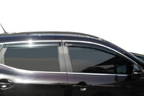 Nissan Qashqai 2014–2021 Vindafvisere til vinduer med kromliste (4 stk., Libao) foto 1