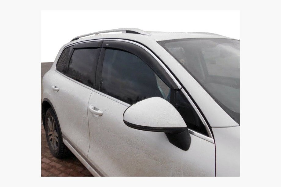 Volkswagen Tiguan 2007–2016 Vindafvisere til sideruder med kromliste (4 stk., Niken) Image