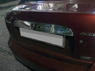 Hyundai Accent 2006–2010 Liste over nummerplade (rustfrit stål) Carmos - Tyrkisk stål foto 1