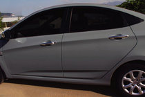 Hyundai Accent 2011–2017 Dørgrebsafdækninger (4 stk., rustfrit stål) OmsaLine - italiensk rustfrit stål foto 1