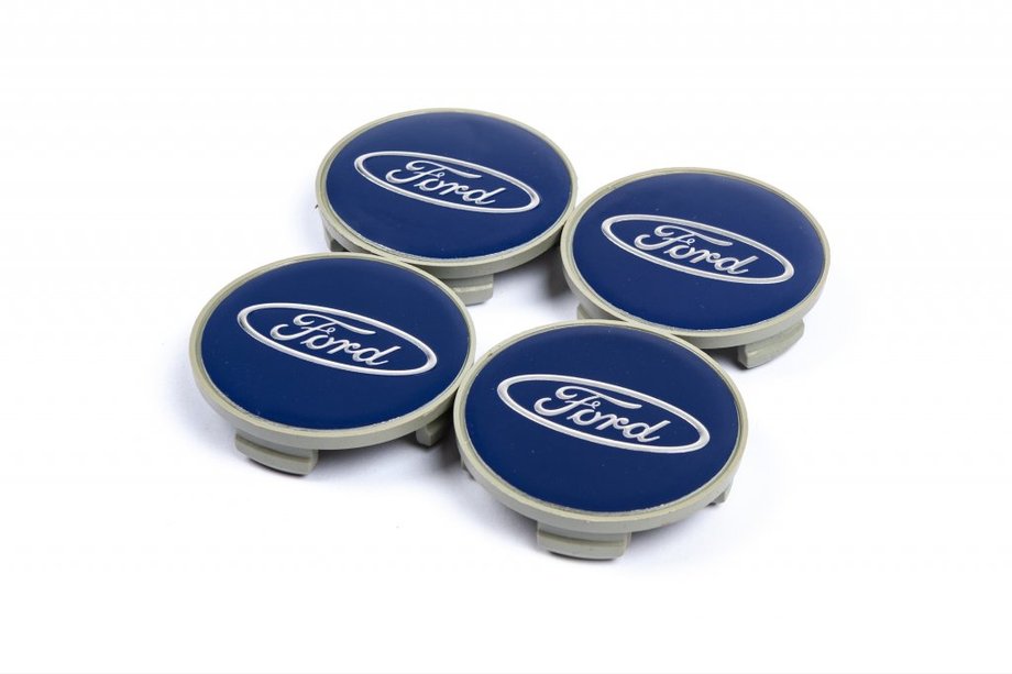 Ford Centerkapsler til fælge 54,5/50 mm blå (4 stk.) Image