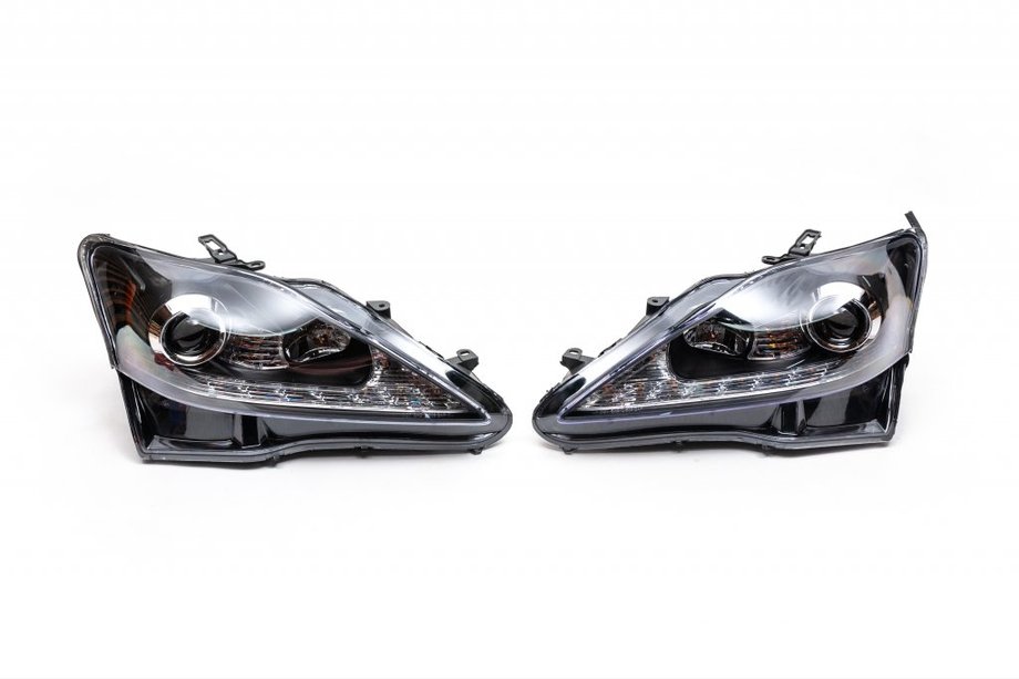 Lexus IS 2005–2013 OEM V1 Black forlygter (2 stk.) Image