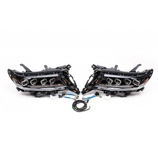 Forlygter Lexus-design 4-LED V1 (2017+, 2 stk.) Toyota Land Cruiser Prado 150 2009–2023 foto 4
