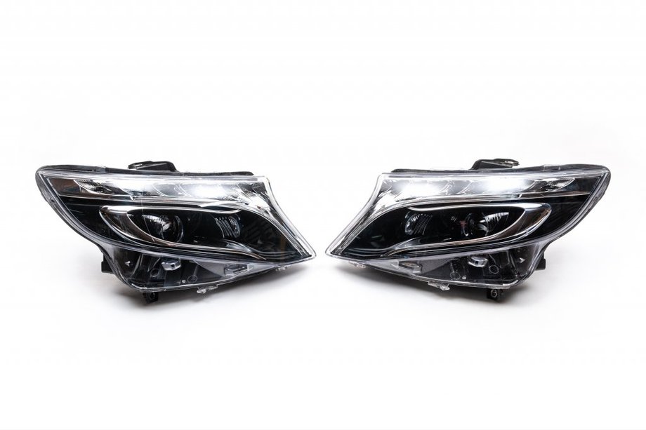 Mercedes Vito/V-klasse W447 2014– Forlygter med LED-moduler, V-class design (til Vito, 2 stk.) Foto 5