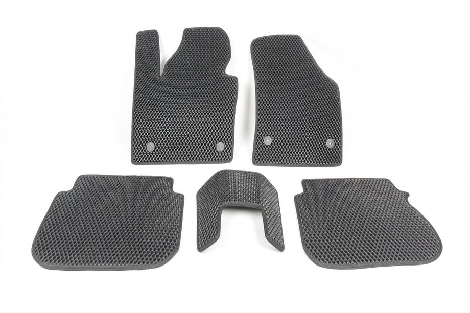 Volkswagen Caddy 2010–2015 EVA gulvmåtter (sorte) 5 stk., for og bag (standard, 2 skydedøre) Foto 23