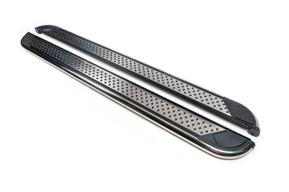 Mitsubishi Pajero Wagon IV 2006–2021 Sidetrin Maydos V2 (2 stk., aluminium ↗ rustfrit stål) Image