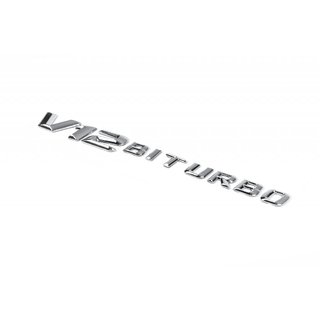 V12 Biturbo emblem (krom) foto 1