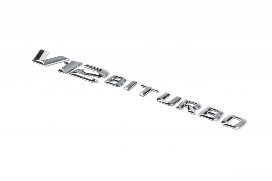 Mercedes A-klasse W177 2018– V12 Biturbo emblem (krom) Image