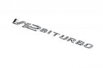 Mercedes A-klasse W177 2018– V12 Biturbo emblem (krom) foto 1
