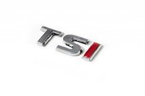 Volkswagen Scirocco 2008–2017 TSI emblem (som original) TS-krom, I-rød foto 2