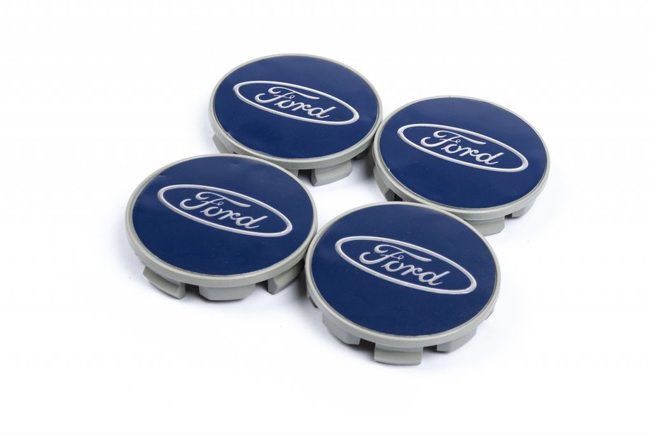 Ford Centerkapsler til fælge 69/64 mm blå (4 stk.) Image