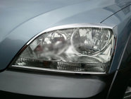 Kia Sorento I BL 2002–2009 Krom forlygterammer (2 stk., plast) foto 1