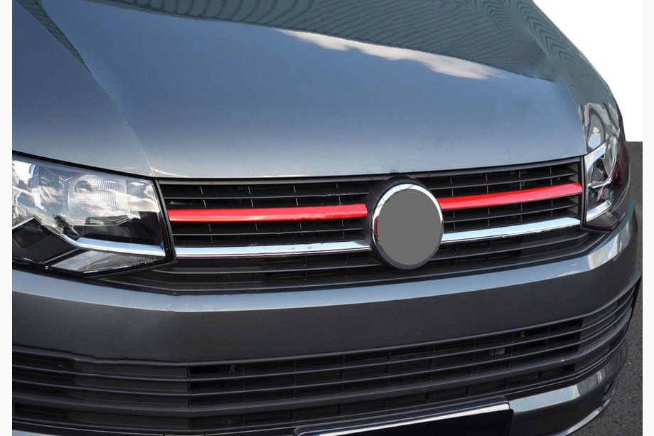 Volkswagen T6 2015–2024 Øvre kølergrill-indsatser 2015-2019 (2 stk., røde) Image