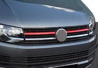 Volkswagen T6 2015–2024 Øvre kølergrill-indsatser 2015-2019 (2 stk., røde) foto 1