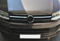 Volkswagen T6 2015–2024 Kromlister til øvre kølergrill 2015-2019 (2 stk., rustfrit stål) foto 1