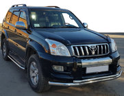 Toyota Land Cruiser Prado 120 2002–2009 Frontbøjle ST014 (rustfrit stål) 60/60 mm foto 1
