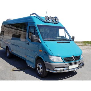 Frontbeskyttelse ST015-2 (rustfrit stål) Mercedes Sprinter W901/902/903/904/905 1995–2006 foto 1