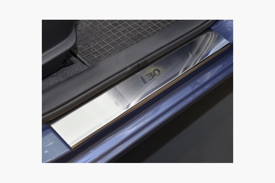 Hyundai I-30 2012–2017 Dørtrinslister Nathaniko (4 stk., rustfrit stål) Standard - Lohmann tape, 0,5 mm Image