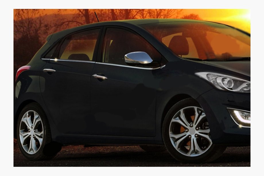 Hyundai I-30 2012–2017 NEDSAT! Siderudelister i rustfrit stål (HB) Image