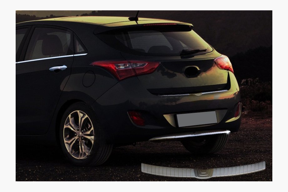 Hyundai I-30 2012–2017 Kromliste til øverste del af bagkofangeren (HB, rustfrit stål) Image