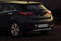 Hyundai I-30 2012–2017 Nederste bagkofangerliste (HB, rustfrit stål) foto 1