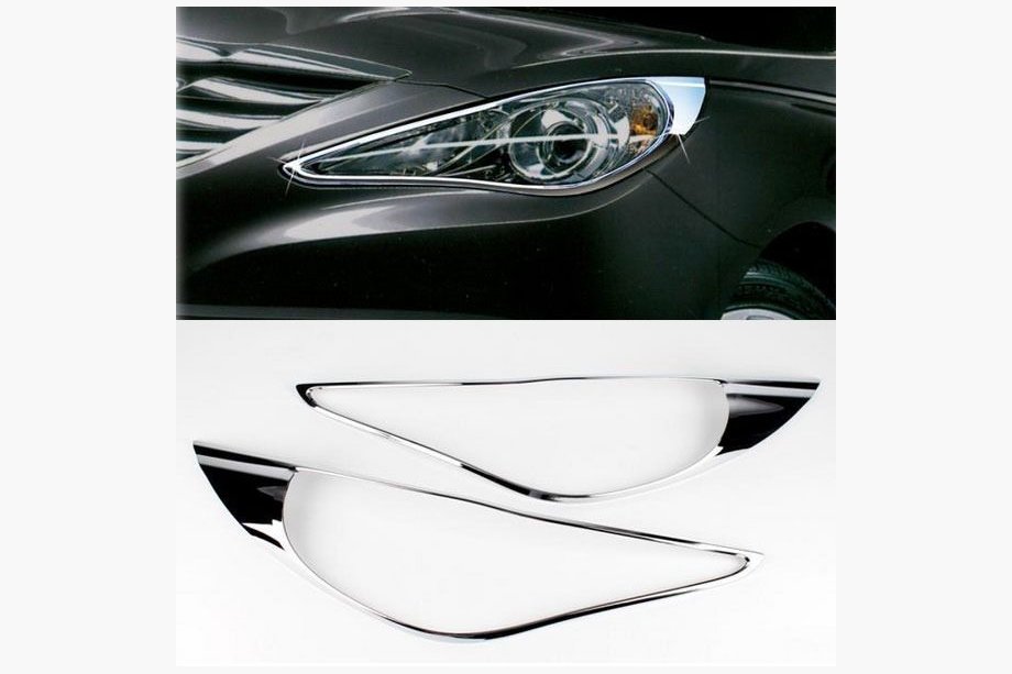 Hyundai Sonata YF 2010–2014 Krom forlygterammer (2 stk., plast) Image