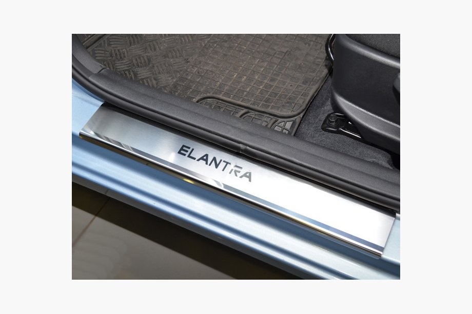Hyundai Elantra (MD/UD) 2011–2015 Dørtrinslister Nathaniko (4 stk., rustfrit stål) Image