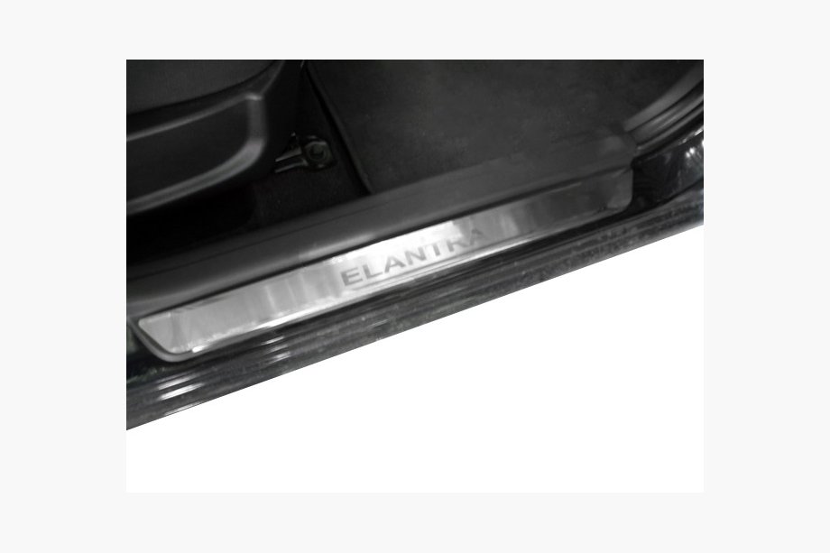 Hyundai Elantra (HD) 2006–2011 Dørtrinslister Nathaniko (4 stk., rustfrit stål) Image