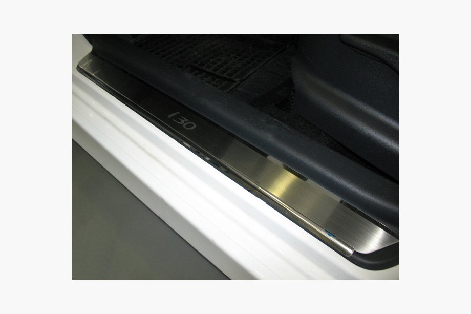 Hyundai I-30 2007–2011 Dørtrinslister Nathaniko (4 stk., rustfrit stål) Premium - 3M tape, 0,8 mm Image