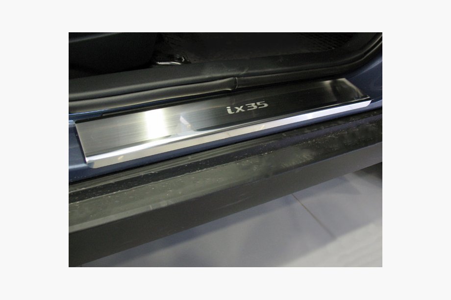 Hyundai IX-35 2010–2015 Dørtrinslister Nathaniko (4 stk., rustfrit stål) Standard - Lohmann tape, 0,5 mm Image