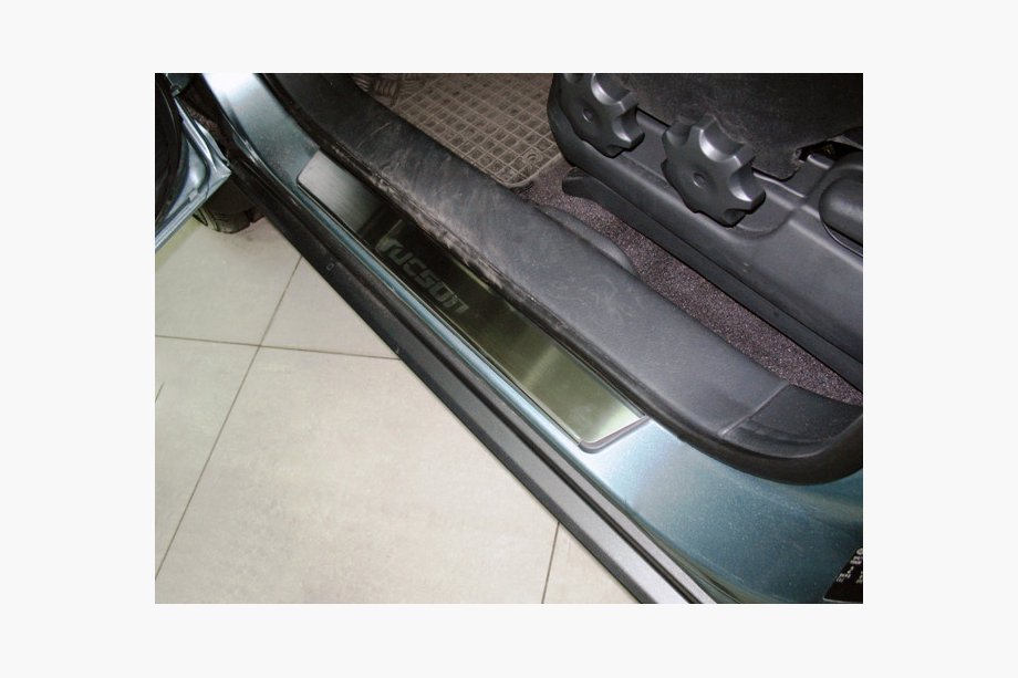 Hyundai Tucson JM 2004– Dørtrinslister Nathaniko (4 stk., rustfrit stål) Image