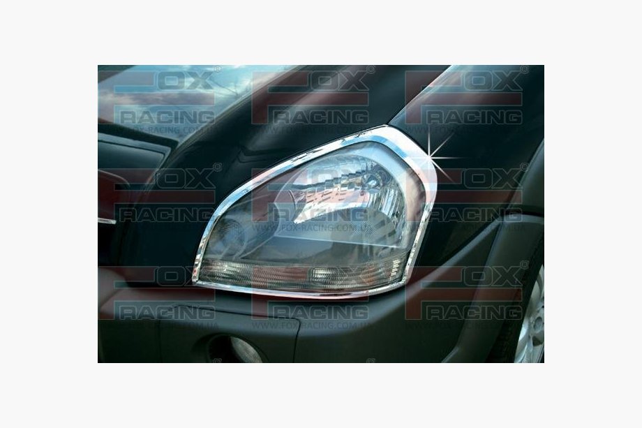 Hyundai Tucson JM 2004– Krom forlygterammer (2 stk., plast) Image